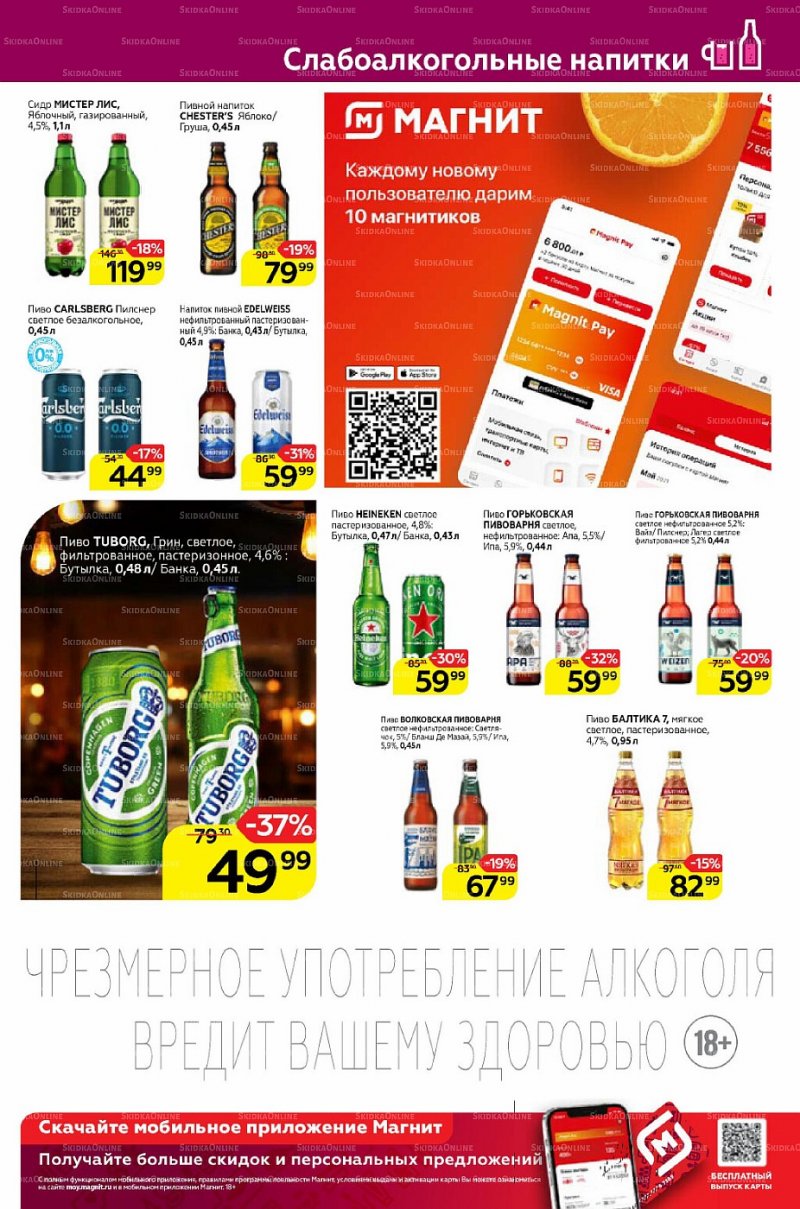 Акции Магнит «Алкоголь» с 9 по 15 марта 2022 года страница 1