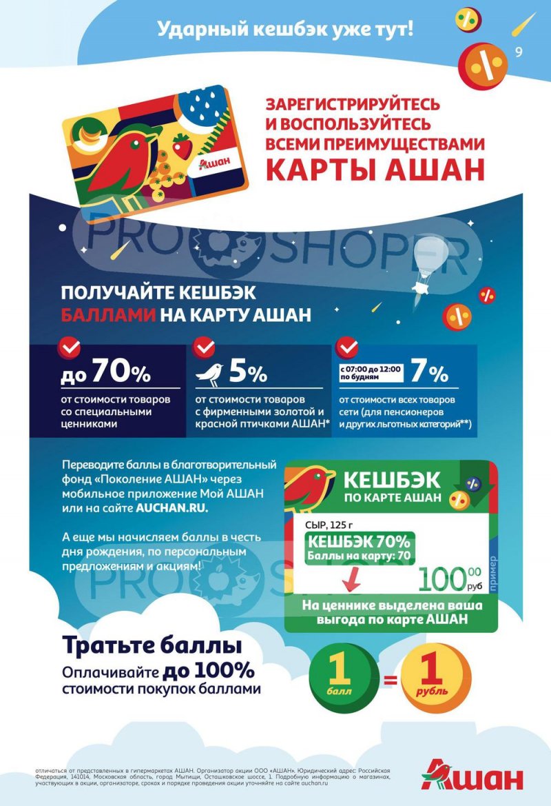 Акции АШАН «Тысячи товаров с кешбэком до 70%» с 17 по 30 марта 2022 года страница 9