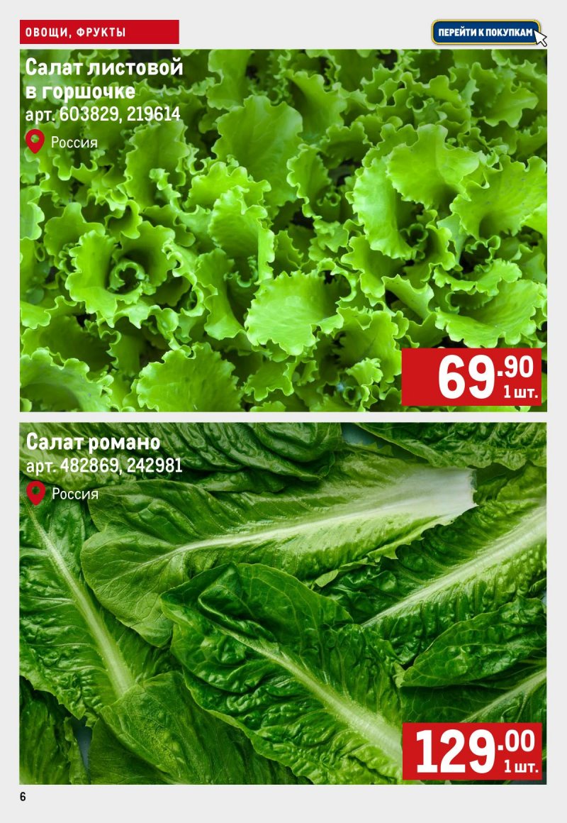 Каталог МЕТРО «Свежие фрукты и овощи» с 6 по 12 ноября 2025 года страница 6