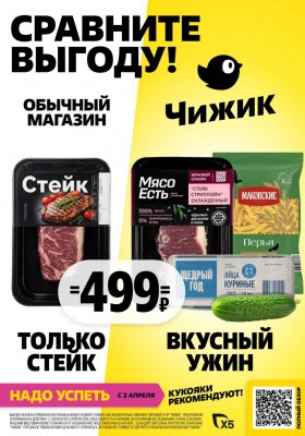Акции в Чижике с 2 по 8 апреля 2026 года — Москва